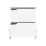 ZUN Nightstand with 2-Drawers, End Table with Sturdy Base, White B097120605