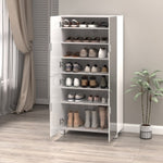 ZUN Large Shoe Storage Cabinet with Mirror for Entrance,Living Room Storage Cabinet with 4 Drawers,4 W760P228989