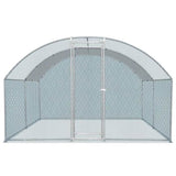10 x 10 ft Large Metal Chicken Coop, Walk-in Poultry Cage Chicken Hen Run House with Waterproof 27105050