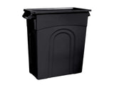 23 Gallon Heavy Duty Plastic Garbage Container, Black 06189705