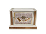 Omari Modern Style 2-Drawer Night stand Made with Wood and Gold Accents in Beige B009P245442