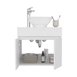 Vessel Sink Vanity Manchester, Two Drawers and Open Shelf, White B200P313681
