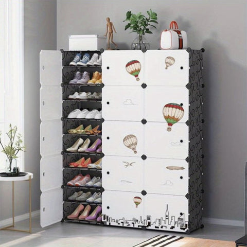 ZUN simple dust-proof shoe rack, cute household economical shoe storage cabinet, 1 column, 16981683