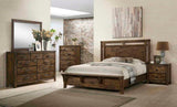 1pc Rustic Industrial Style Brown Seven Drawer Dresser Bedroom Solid Wood Wooden Furniture B011P234684