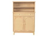 Natural wood color, particleboard with melamine veneer and rattan finish, 60*30*120cm, 1 drawer, 2 14521833