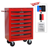 Rolling Metal Tool Chest with 7 Drawers, 20" 7-Drawer Tool Chest Cabinet with Ball Bearing Drawer W1102P332049