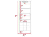 DEPOT E-SHOP Zircon Bar Cabinet Two Drawers, Black B097133220