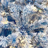 6FT Pre-Lit Hinged Artificial Fir ChristmasTree, Xmas Snow Flocked Artificial Holiday Christmas 97599187