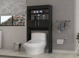 Morley 2-Shelf Over The Toilet Cabinet Black Wengue B06280755