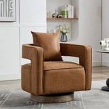 29.1"W Swivel Accent Open Back Barrel Chair Modern Comfy Sofa Chair With Weathered Base For Nursery W1298P241830