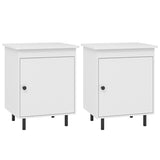 2 white bedside tables with doors 54059730