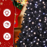 7.5 FT Pre-lit Artificial Christmas Tree, Hinged Xmas Pine Tree with 1350 Branch Tips, 400 Lights 78756924