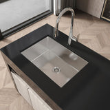 Stainless Steel Kitchen Sink, 27x19 Single Bowl, Undermount Handmade Sink in Brushed Nickel, with 88088733