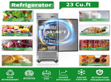ORIKOOL 27" Commercial Refrigerator 23 Cu.ft with 1 Solid Door Reach-In Refrigerators Stainless W2095126109