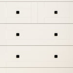 ZUN Chest Of Drawer with 5 drawers white color farm door W2139P241084