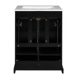 24" Bathroom Vanity a Drawer & Two Soft-Closing Doors, Painted Modern Bathroom Storage Cabinet N710P276692B