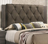Contemporary 1pc King Size Bed Bedroom Furniture Tufted Design Headboard Rubberwood 1pc Bedframe B011P236789