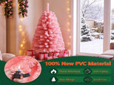 Pink Small Pre Lit 4 Foot Christmas Tree with 50 Warm White LED, Flame Retardant PVC Foliage, 65229596