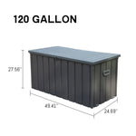 ZUN 120 Gallon Outdoor Storage Deck Box Waterproof, Large Patio Storage Bin for Outside Cushions, Throw W1859P197914