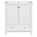 ZUN 30" Bathroom Vanity with Sink Combo, Multi-functional Bathroom Cabinet with Doors and Drawer, Solid 16236592