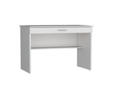 Montana Storage Desk, Spacious Stylish with Drawer and Shelf, White B097P167467