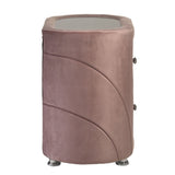 Pink Upholstered 2-drawer Nightstand B062P189075
