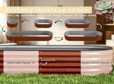 Brown 7.9' x 2' x 1.4' Galvanized Raised Garden Bed Metal Planter Box with Safety Edging for 91884260