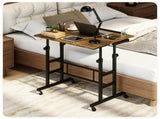 Dual Height Adjustable Rolling Sit Stand Desk with Charging Station, Tiltable Split Desktop Mobile 36367946