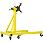 ZUN Folding Engine Stand 2000 LBS Capacity Motor Hoist 360 Degree Adjustable Mounting Head Dolly Mover 77733033