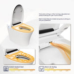 ZUN Luxury Smart Toilet Bidet Built In, Bidet Toilet Heated Seat, Elongated Japanese Toilet 52919809