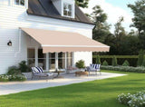 98.4"D x 117"W x 59"H retractable awning Khaki 68786834