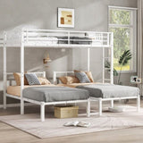 Twin over Twin & Twin Bunk Beds for 3, Twin XL over Twin & Twin Bunk Bed Metal Triple Bunk Bed, 10666024