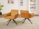 360&deg Swivel Home Office Desk Set of 2,Modern Dining with Arm, Upholstered Bedroom W757P304106