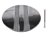 14" x 3" Half Finned Aluminum Air Cleaner With Recessed Base and Paper Element Polished 07538386