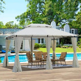 13x10 Outdoor Patio Gazebo Canopy Tent With Ventilated Double Roof And Mosquito net W419P282064