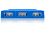 10'x30' Outdoor Party Tent with 8 Removable Sidewalls, Waterproof Canopy Patio Wedding Gazebo, Blue 65785384