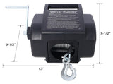 12v Trailer Winch,Reversible Electric Winch, for Boats up to 5000 lbs, Galvanized Wire Rope, Rapid 83971699