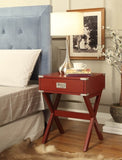 Babs Red Finish Accent Table B2726P270995