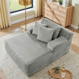 Single lazy sofa chair, no assembly required, made of velvet fabric, fluffy modern single W487P288236