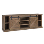 ZUN 85 inch TV Stand Console for TVs up to 95 inches, No Assembly Required, Barnwood Finish B108P160161