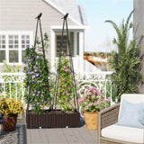 2-in-1 garden bed with plant boxes and trellis 47957466