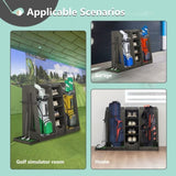 55.5''x16''x37'' Wooden Golf Bag Organizer and Storage, High Quality Wooden 2 Golf Bag W1422P289116