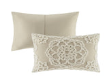 King/Cal King 3 piece Tufted Cotton duvet cover set B03597350