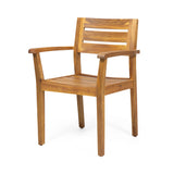 STAMFORD Dining Chairs Set of 2,Acacia Wood Patio Armchair,for Backyard, Poolside, Garden,Teak N762P251941A
