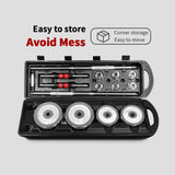 Adjustable Dumbbell Set Home Gym Cast Iron Barbell Sets with Carry Box 110lbs Office Bedroom Workout T3060P288491