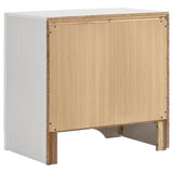 White 2-drawer Nightstand with Hidden Jewelry Tray B062P145596