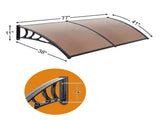 200 x 100 Household Application Door & Window Rain Cover Eaves Canopy Brown & 78561718