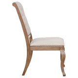 Cream and Barley Brown Tufted Back Dining Chair B062P153696