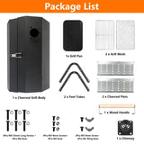 Portable Charcoal Two Side Small BBQ Folding Outdoor Stove Barbecue Smoker with 1Pc 22774928