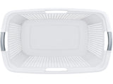 2.5 Bushel XL Plastic Laundry Basket, White, 2 Pack 26172421